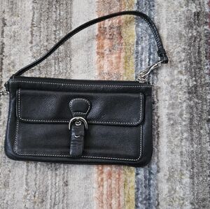 Coach Black Leather Wristlet